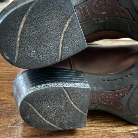 Ariat Men Western Cowboy Boots Size 12D Brown Leather Classic Ranch Rodeo Farm - Picture 13 of 16